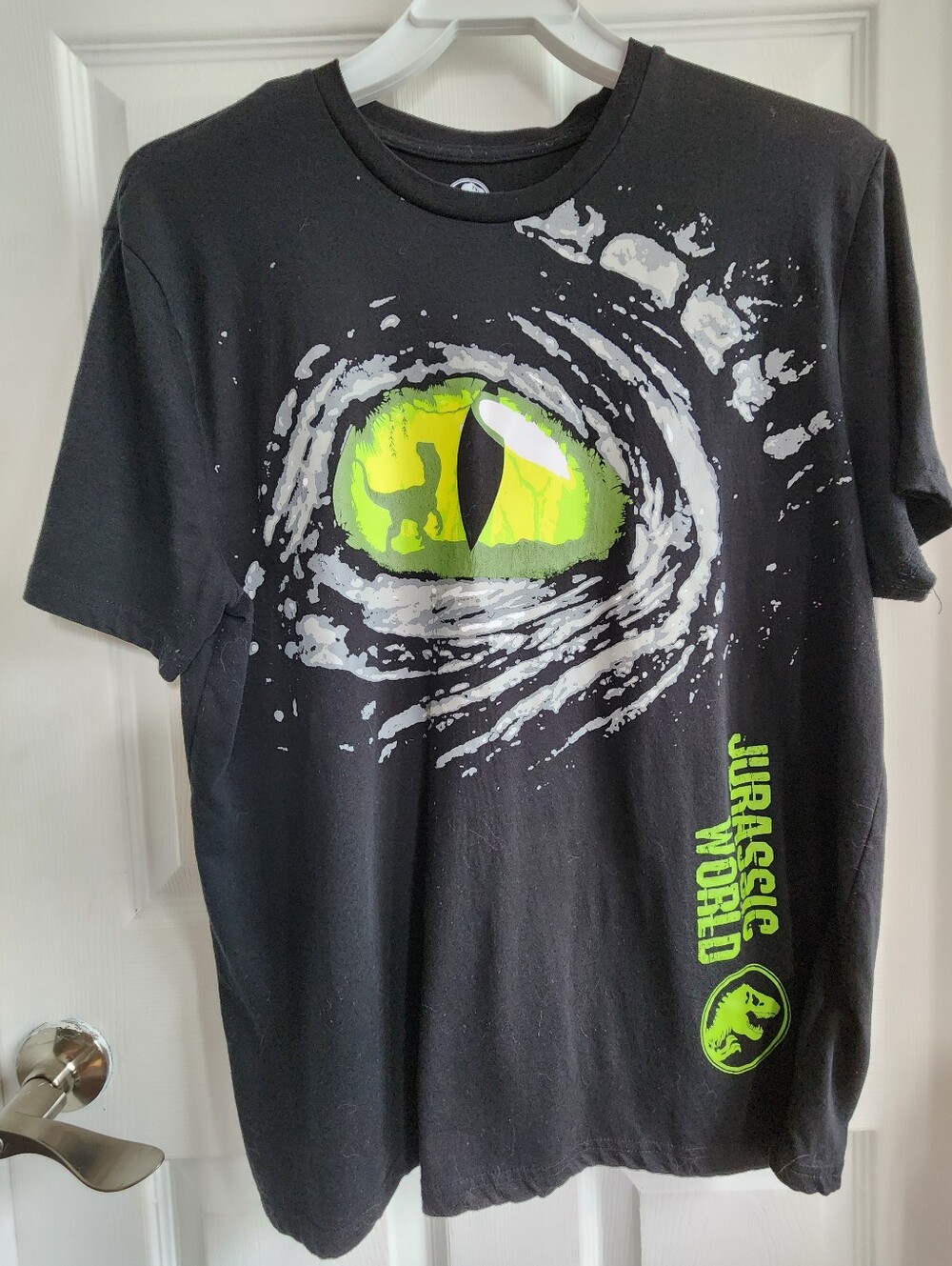 Jurassic World:  Men's Black Graphic T‑Shirt  Size Large , Cotton - 100074